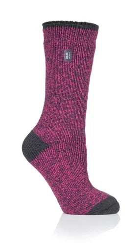 LADIES HEAT HOLDERS TWIST SOCKS - PRIMROSE - LISBON TOG2.3