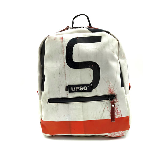Birch Backpack – White/Orange – BB09122